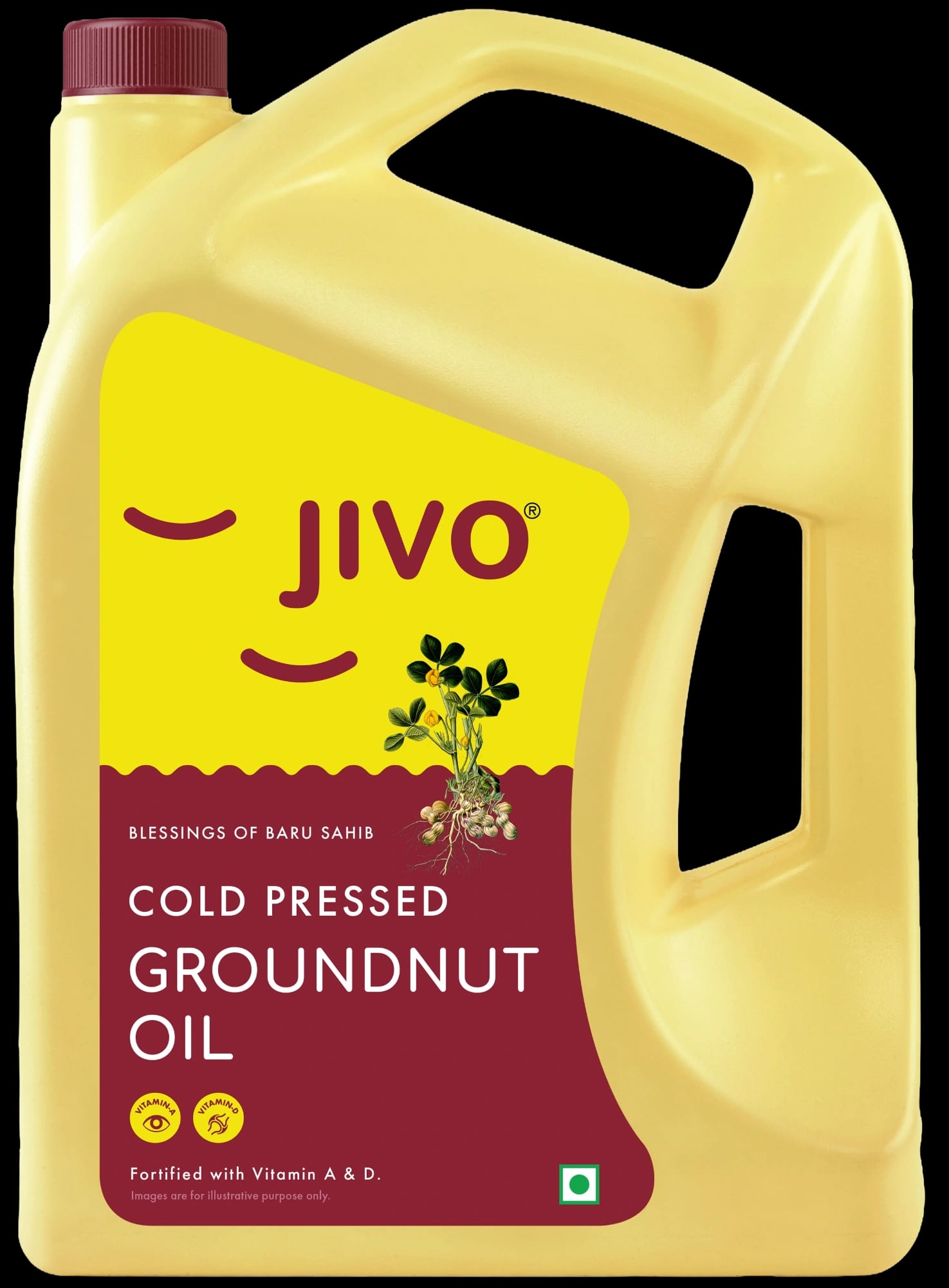 Jivo cold pressed groundnut oil — 5 Litre
